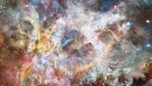 深空多色星云恒星和星系。由 Nasa 提供的这幅图像的元素