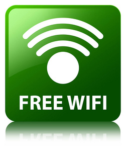 免费 wifi 上网绿色方形按钮