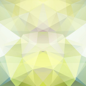 背景由黄色 白色 绿色的三角形。与几何形状的正方形组成。Eps 10