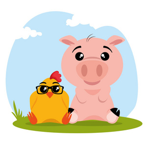 可爱卡通小动物图片