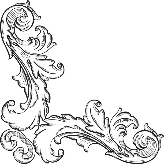 巴洛克式的华丽角落细元素