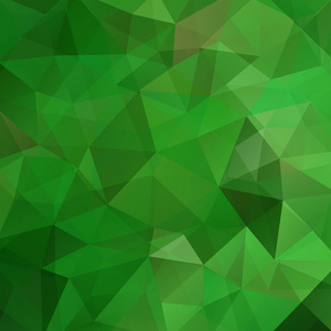 抽象的几何风格绿色背景。矢量图