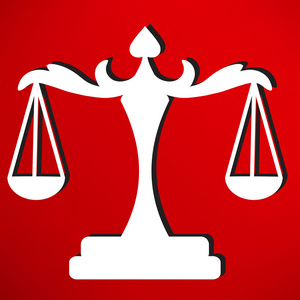 时尚的平面矢量天秤座图标透明背景从法律和司法收集.