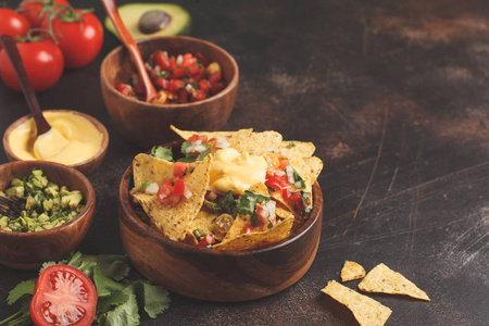 墨西哥食物概念。玉米 totopos 薯片
