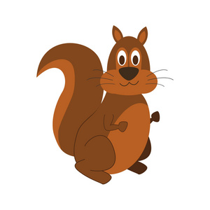 乐趣棕色松鼠矢量可爱的卡通松鼠矢量图照片
