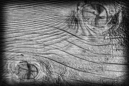 老打结风化木材漂白和染色灰色 Vignette Grunge 纹理