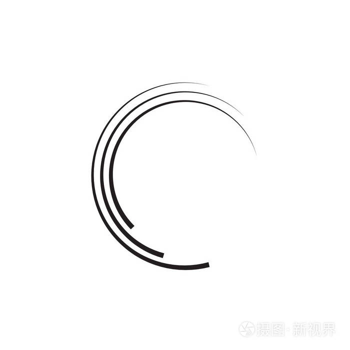 同心圆元素背景.抽象圆圈图案.黑白图形.eps