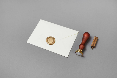 信封,蜡封,印章照片