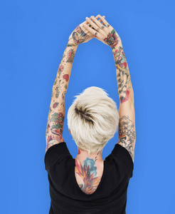 纹身满背观音图片