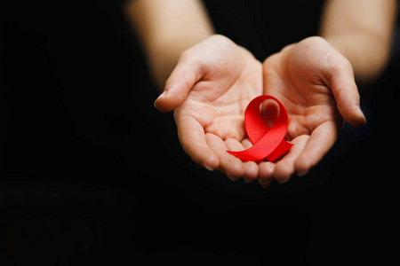 艾滋病丝带手, hiv照片