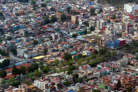 墨西哥城鸟瞰市容全景
