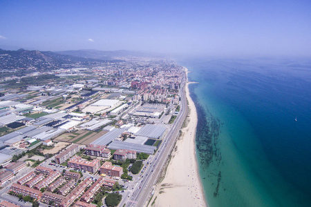 Maresme 海岸。巴塞罗那附近