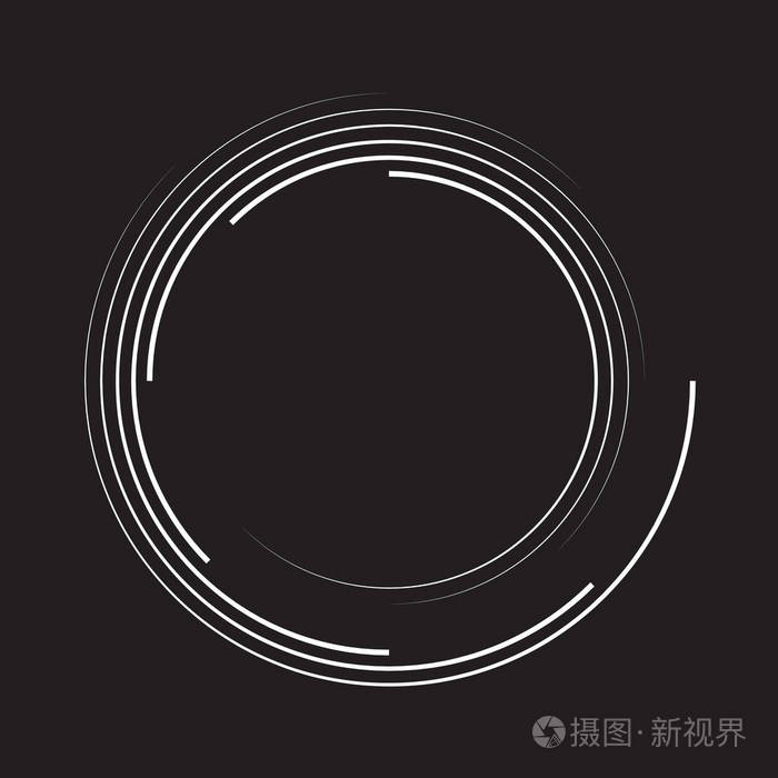 抽象圆圈图案.黑白图形.eps