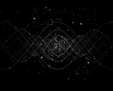 Dna 抽象背景集合。未来的技术接口