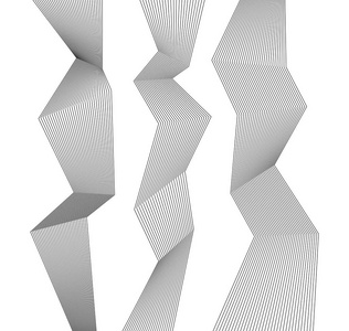 piligonal设计元素 piligonal 多条平行线波浪 form01照片