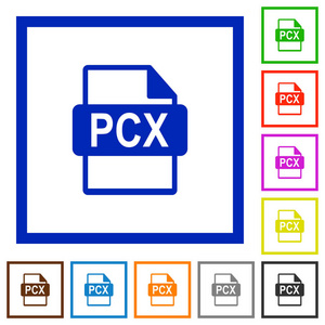 Pcx 文件格式平面框架的图标