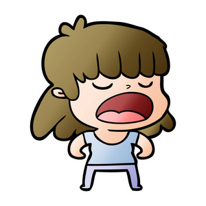 卡通女人大声说话照片