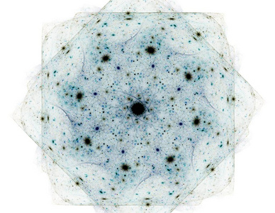 粒子的抽象形形式对主题的核物理科学和平面设计。神圣的几何未来派