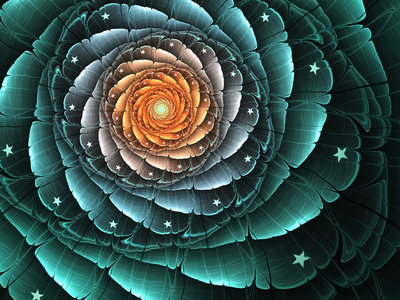黑暗的分形花,数字为图形创意设计图稿照片