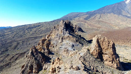 西班牙特内里费岛 Teide 国家公园鸟瞰图