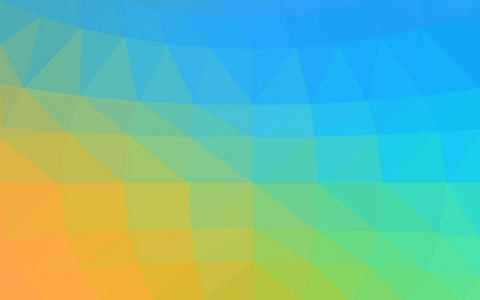 浅蓝色，黄色矢量三角形马赛克背景与折纸样式的透明胶片