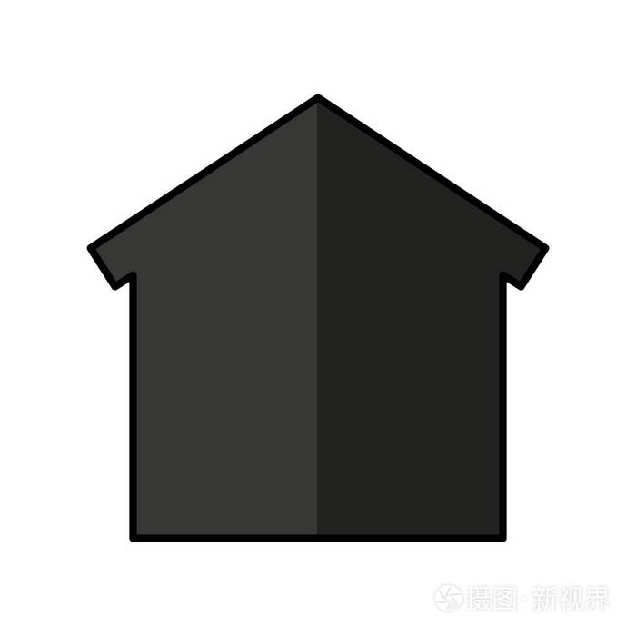 房子的轮廓孤立的图标