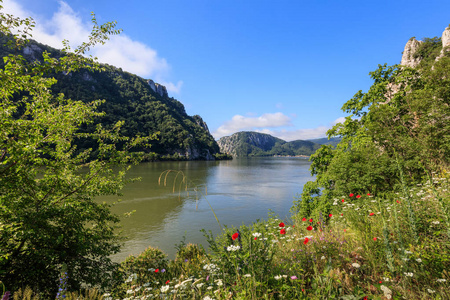 多瑙河峡谷。 罗马尼亚
