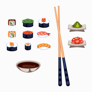 寿司食物矢量图