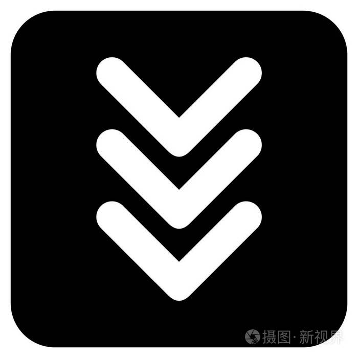 平躺三箭头平方矢量图标