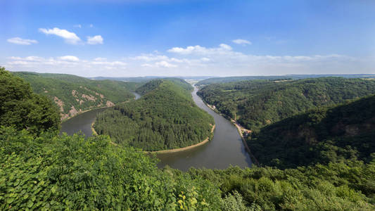 Saarschleife 一天的行程，在德国