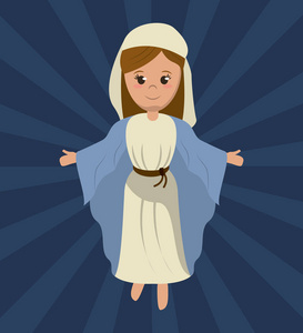 圣母玛利亚神圣的宗教形象