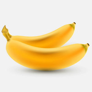 颜色香蕉水果图标。现代简单的纯素食符号。生态食品网络概念。时尚黄色自然矢量符号为网站设计, 网页按钮, 移动应用程序. 徽标插图