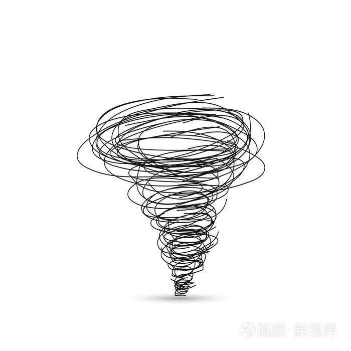 在白色背景上隔离的龙卷风图标插画-正版商用图片0fum67-摄图新视界