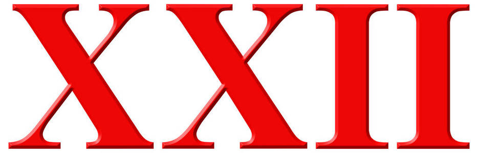 数字二十二罗马数字二十二 垛 et viginti,22,二十二岁,tisolated 上