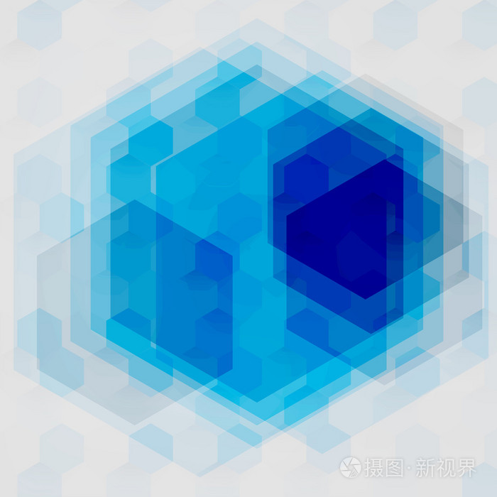 矢量抽象的几何形状,从灰色多维数据集