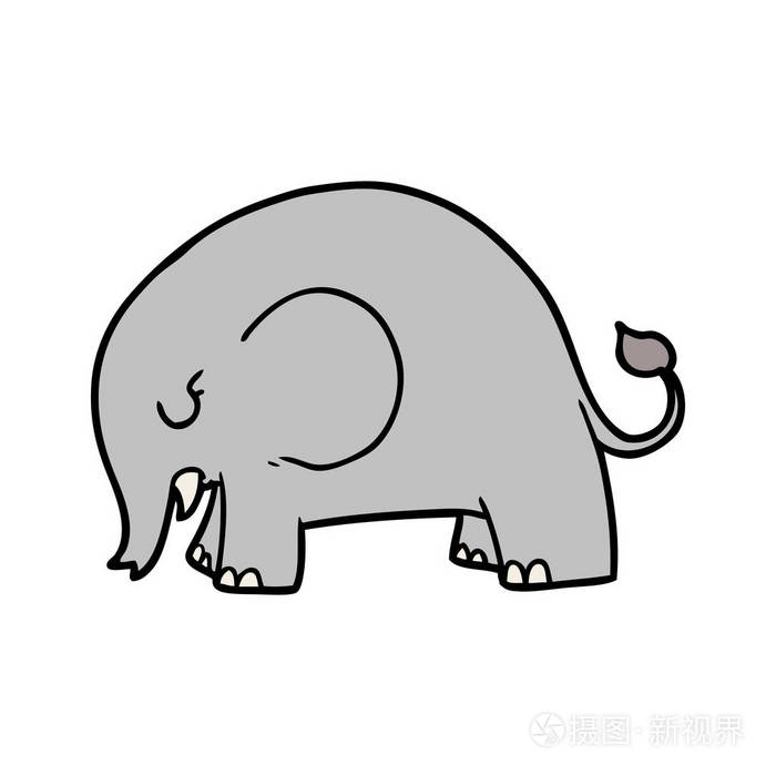 可爱回力卡通大象的矢量图插画-正版商用图片0fuw5f-摄图新视界