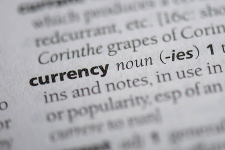 字典中的货币词。货币概念
