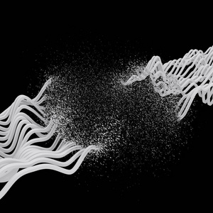 断裂的抽象波浪背景3d 例证, 3d 渲染