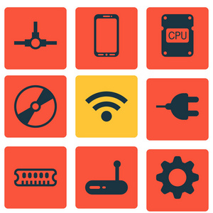 智能硬件9 计算机硬件图标集.