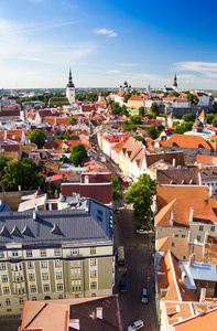 爱沙尼亚塔林的主要街道之一, 从上面看