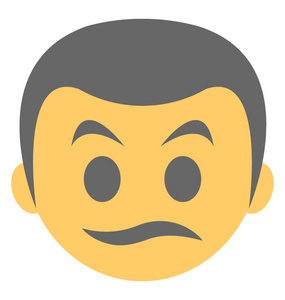 一个迷惑的笑脸, 困惑 emoji 表情照片