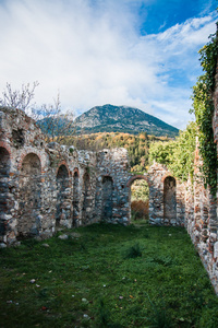 Mystras 拜占庭城堡镇的废墟