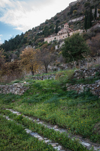 Mystras 拜占庭城堡镇的废墟