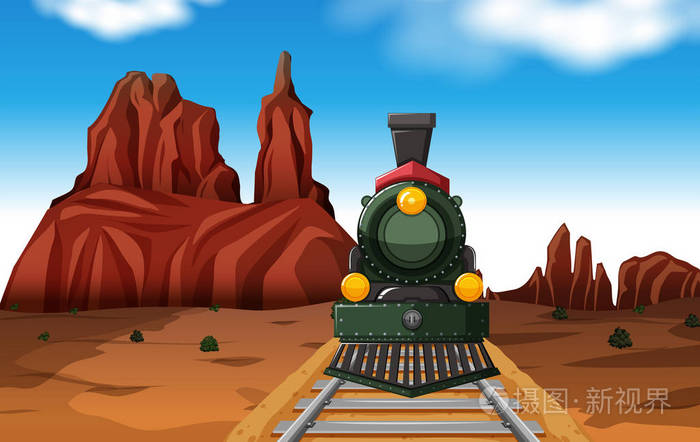 白天乘火车去沙漠