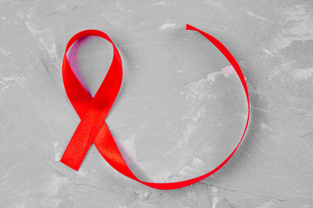 世界艾滋病日概念的红丝带意识