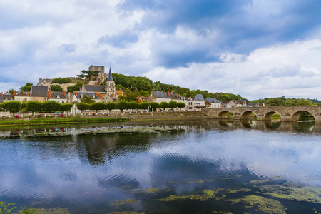 Montrichard 城堡在卢瓦尔河谷法国