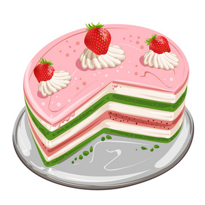 两块蛋糕草莓