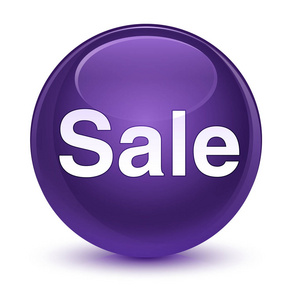 出售玻璃紫色圆形按钮