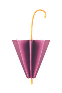 紫色的封闭的伞的折纸
