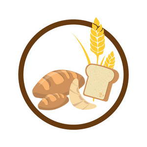 圆形边界的集面包用小麦